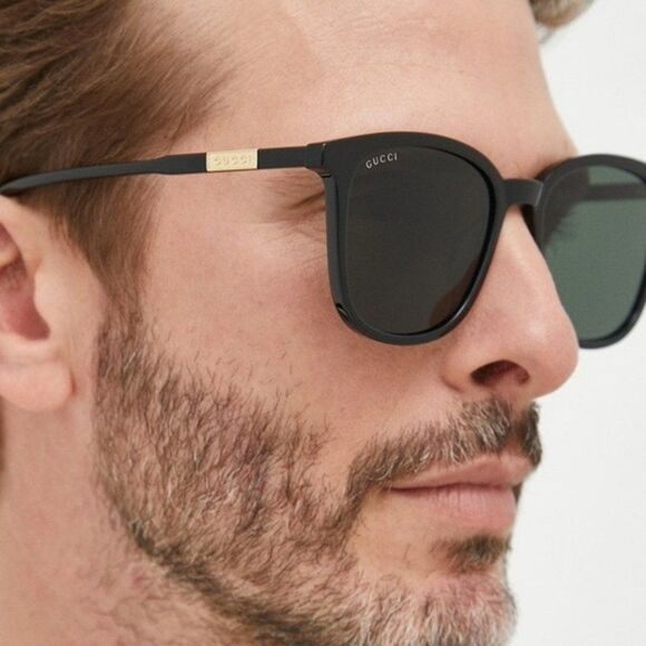 Gucci GG1157S 001 BRAND NEW Sunglasses Black Grey Round Unisex - Picture 6 of 16